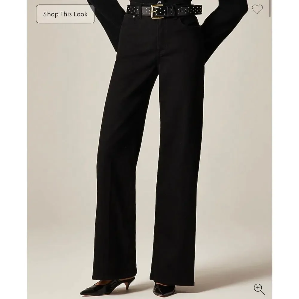 J. Crew Denim trouser jean in Black Wash NWT size 30P